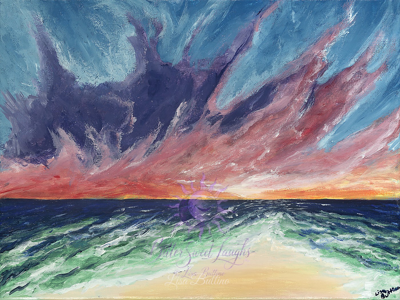 Dreamlike seascape featuring a mystical island